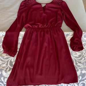 BURGUNDY DRESS